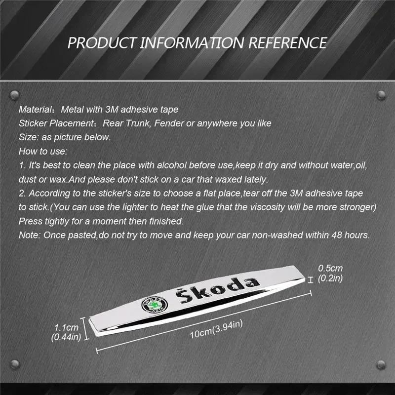 Car Exterior Side Decals Anti Scratch Sticker for Skoda Citigo Fabia Kamiq Karoq Kodiaq Octavia Rapid Roomster Superb Emblem
