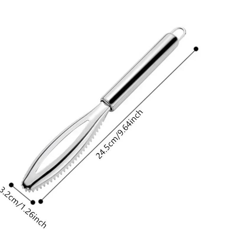 

1 шт. Нержавеющая терка для чистки рыбьей чешуи, быстрое удаление кожи, скребок для чистки, пинцет для снятия чешуи с костей