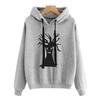 2025 spring and autumn new Halloween European and American pattern printing hooded long-sleeved street sweater woman