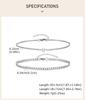 2Pcs Matching Couple Bracelets Set for Couple, Cuban Link Chain Heart Cubic Zirconia, Adjustable Stainless Steel Tarnish-Free