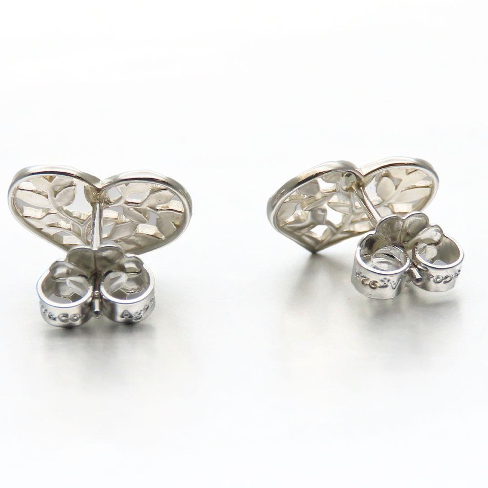 Used TIFFANY&Co. Pierce Olive Leaf Heart Silver925 1.4g Silver Accessories