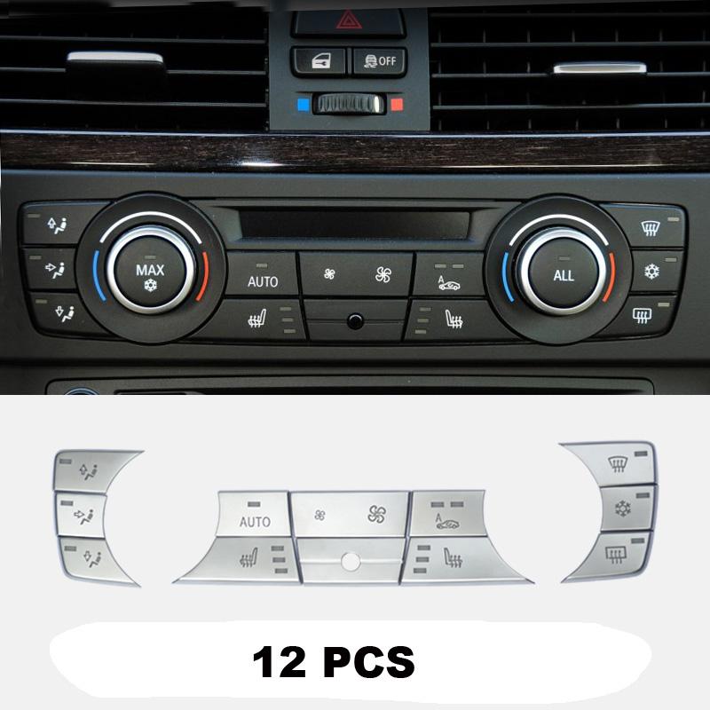 

Хромированный ABS для BMW Series E90 E91 320 328 и т. д. 2005-2012 кондиционер, кнопки переключателя переменного тока, крышка, накладка, наклейка
