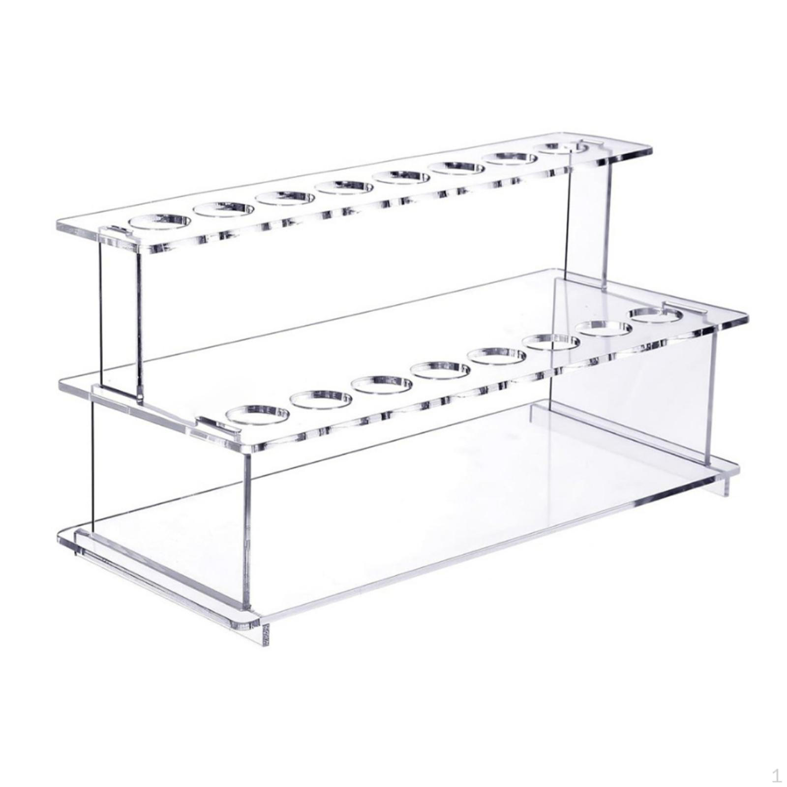 

2-ярусная прозрачная акриловая подставка-органайзер для хранения винных пробок для клуба, розничного магазина, столешницы S