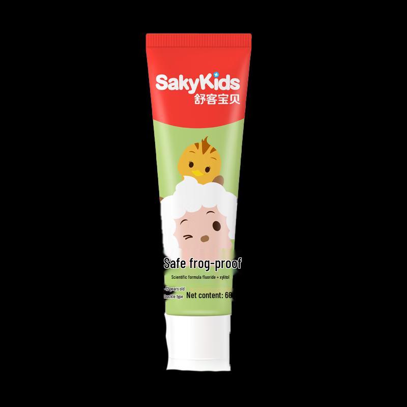 Saky Kids' Fluoride Toothpaste with Xylitol (Hami Melon Flavor)