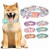 Shulemin Practical Dog Collar Floral Pattern for Small Medium Large Dogs All-match