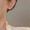 Vintage Gold Color Metal Asymmetrical Long Ball Dangle Earrings For Women Fashion Punk Stud Earring Jewelry Gifts Wholesale