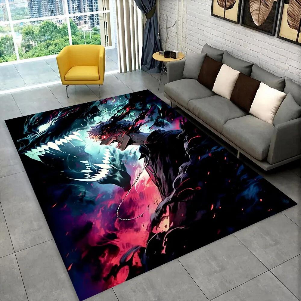 Tappeto Cartoon Anime Kaiju No.8 3D per Soggiorno Camera da Letto Casa Decorazione Divano, Tappetino Antiscivolo per Giochi Bambini Regalo