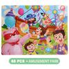 60 Piece Children's Puzzle Anime Cartoon Flat Puzzle Puzzle Puzzle Puzzle Board for Early Childhood Education Puzzle Building Bl