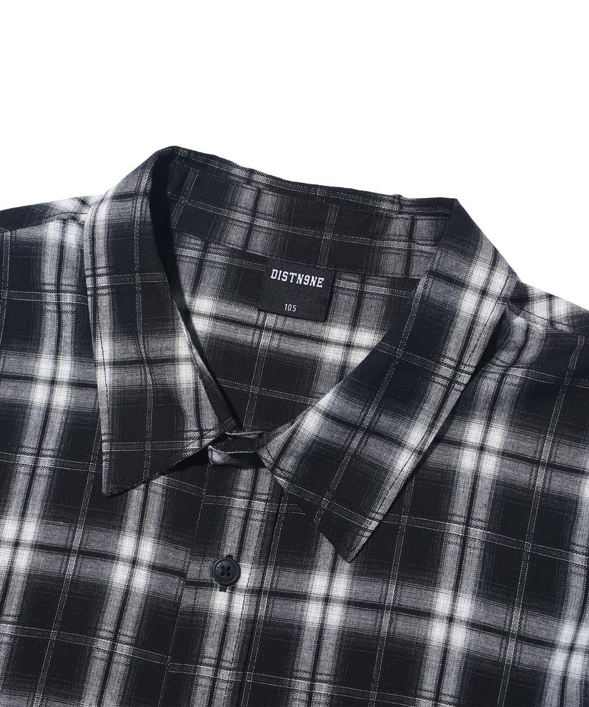 DISTN9NE One Pocket Over Check Short Sleeve Shirt Lq2Yu342_Black