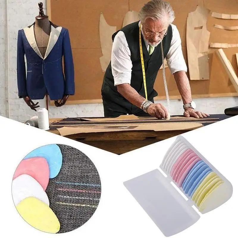 Auslöschbares Stoffschneiderkreide-Set | Mehrfarbiges Markierungswerkzeug für Schnittmuster, Bekleidungspatchwork DIY Nähzubehör in Box