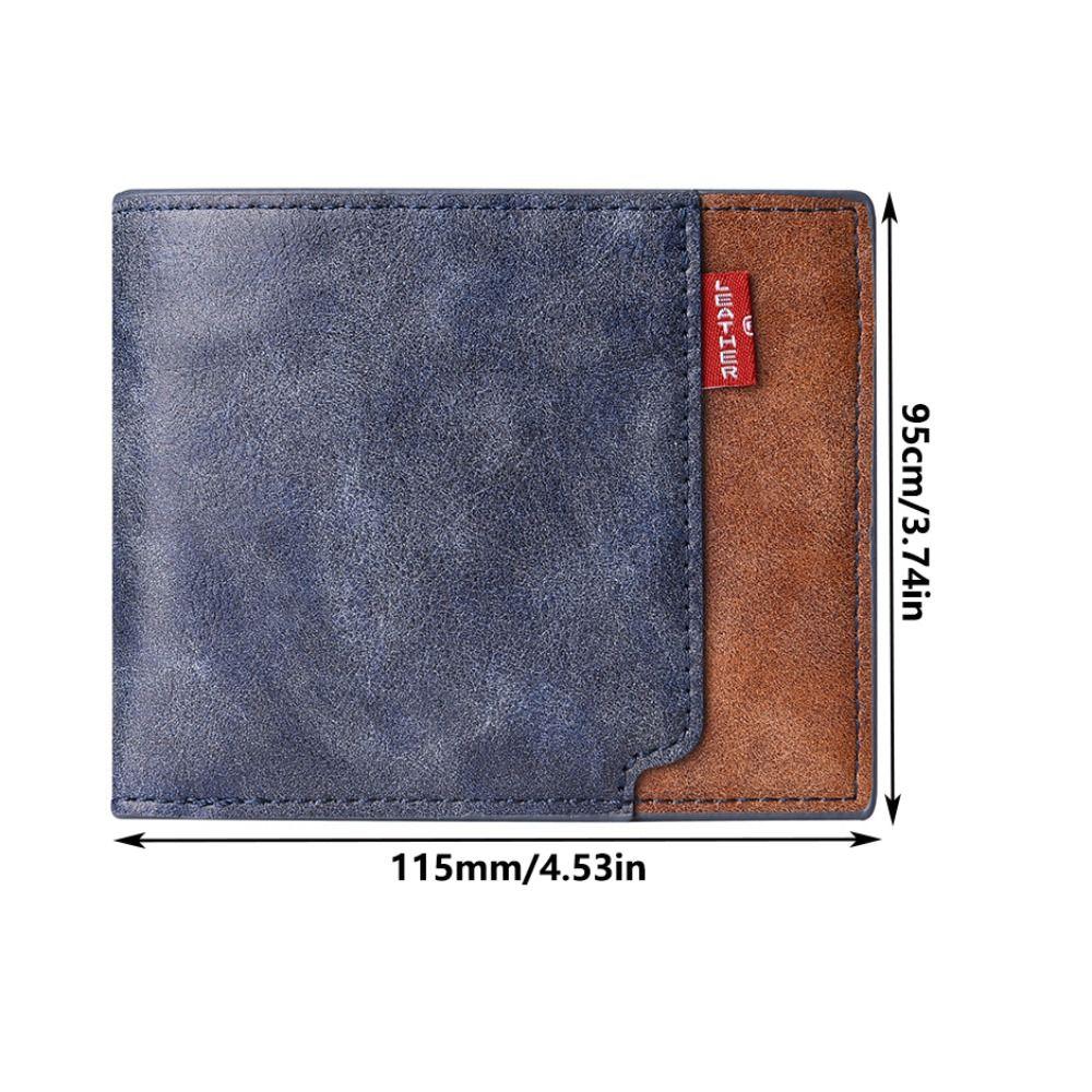 Fashion Tri-Fold Men's Short Wallet Frosted Large Capacity Business Wallet Thin Portable Coin Purse For Men and Boys