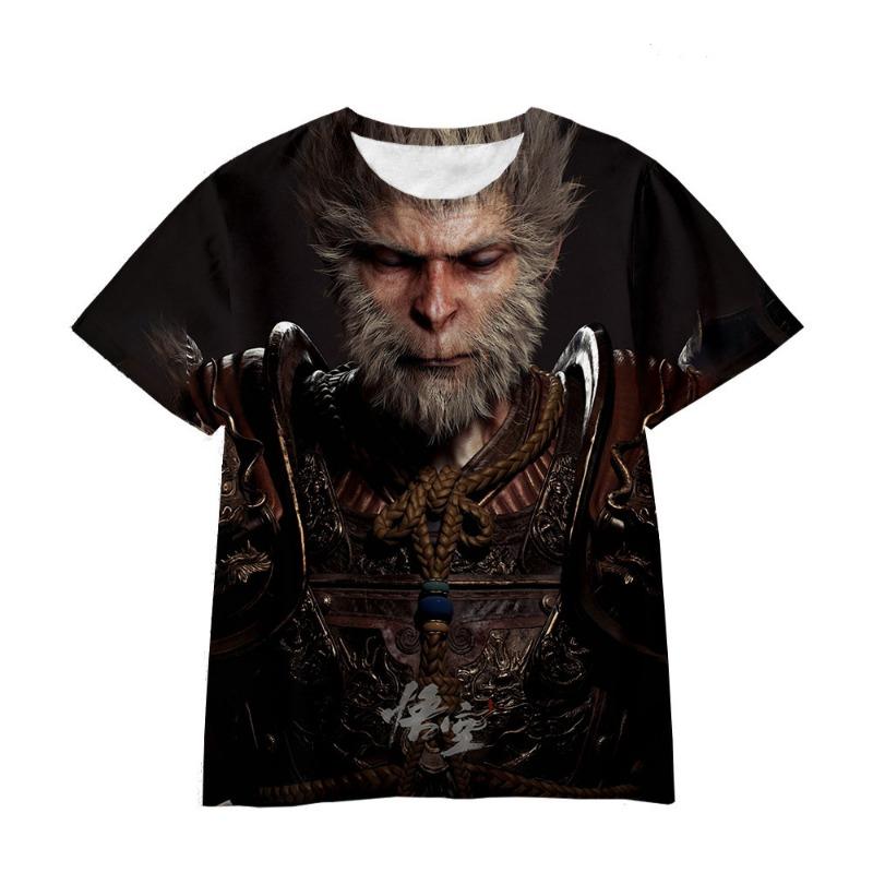 Wukong Cartoon Game 3D Digital Printed Loose Casual T-shirt