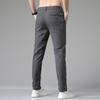 Casual Pants for Men, Showing a Youthful and Thin Elastic Spring Solid Color Pants. Casual Men's Pants