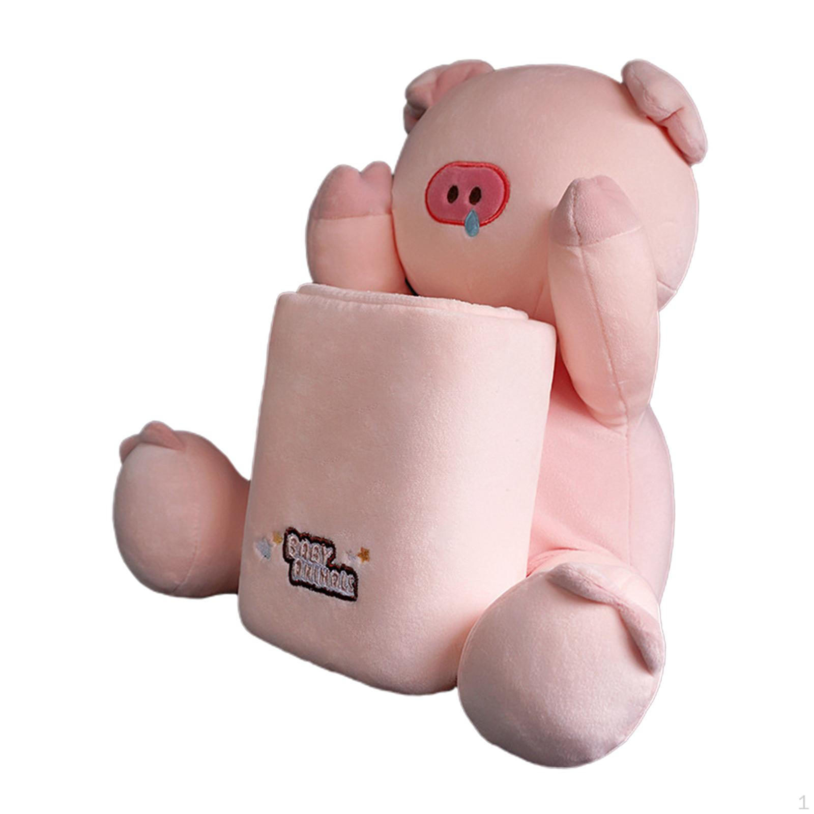 Creative Car Tissue Box Napkin Paper Organizer Trash Bin Multifunctional Bag 2 in 1 Garbage Pig
