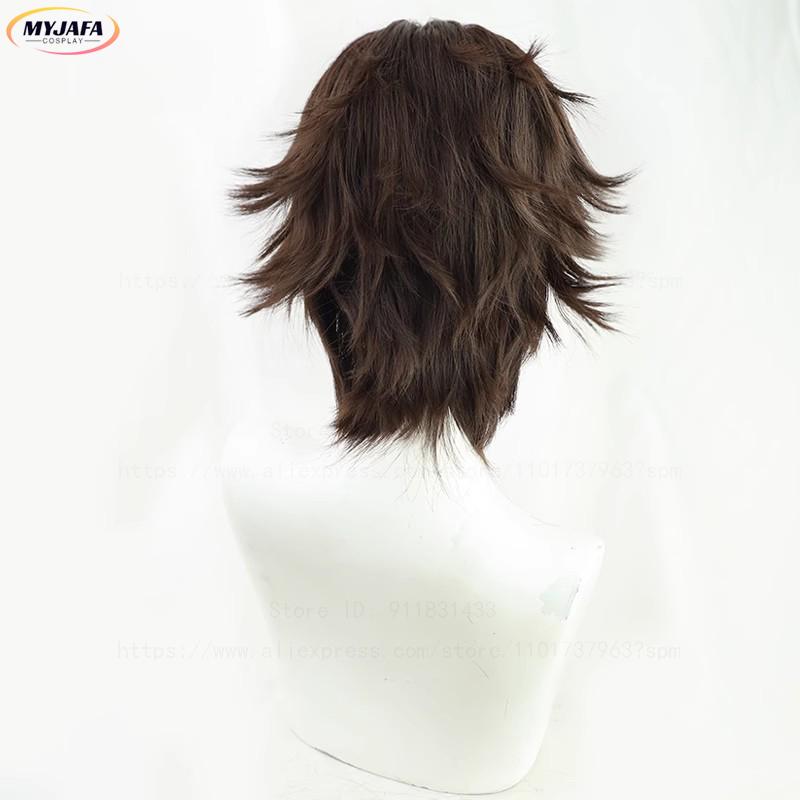 Arcane Viktor Cosplay Wig The Machine Herald Viktor Short Brown White Heat Resistant Synthetic Hair Anime Wigs Long Version
