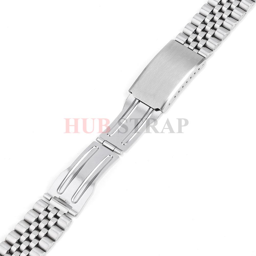 Stainless Steel Watchband 12mm 14mm 16mm 18mm 20mm 22mm for Omega for Seiko Strap Men Adjustable Folding Buckle Watch Accessory