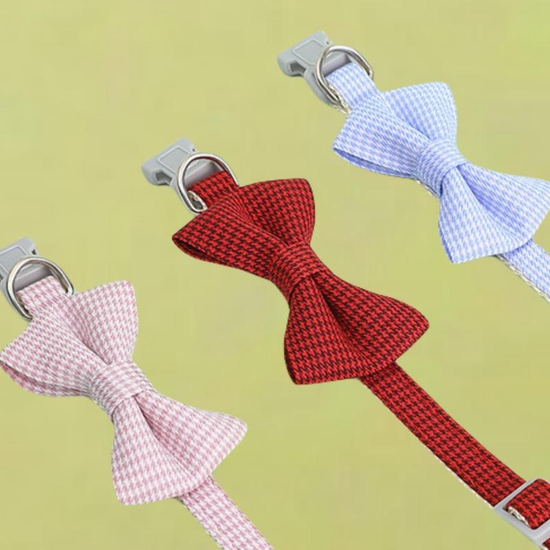 1 Piece Adjustable Plaid Cat Collar Tie Knot - Perfect for Festive Dressing and Everyday Wear