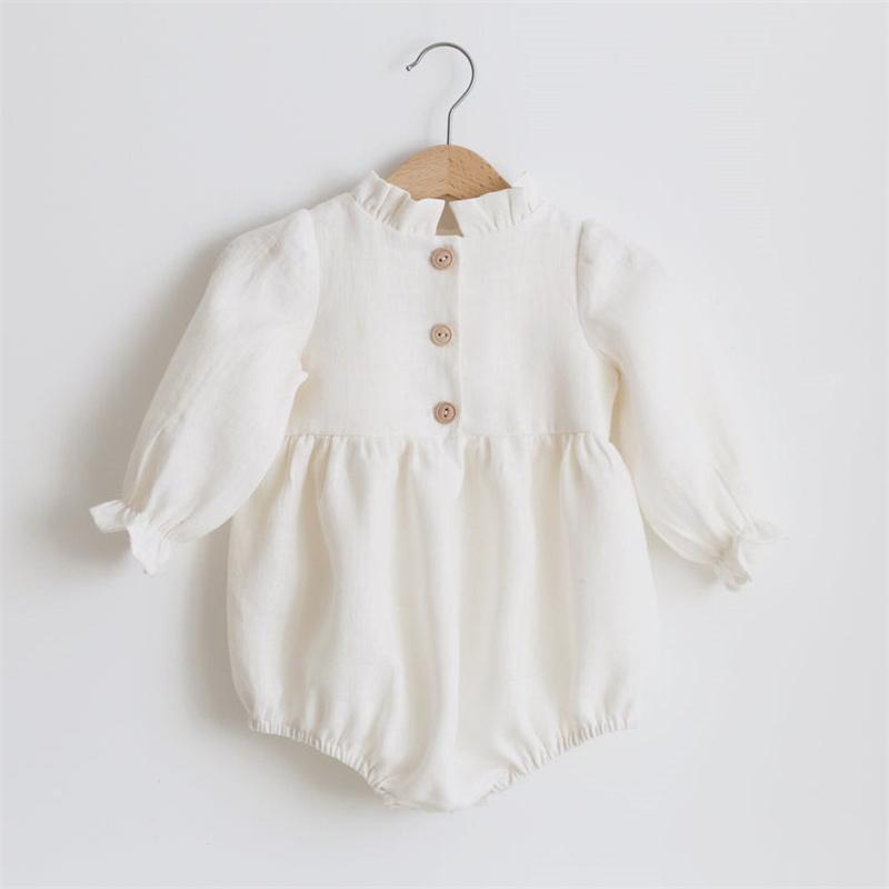 Newborn Infant Romper Baby Solid Long Sleeve Jumpsuits Spring Baby Clothes for 3-24Months