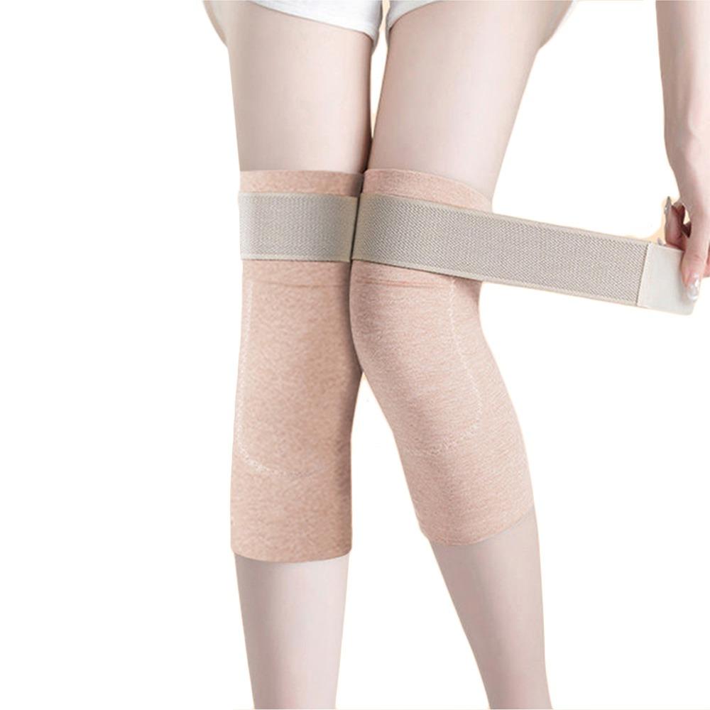 

Velvet Winter Knee Pads Thickened Leg Sleeves Extended Knee Support Unisex Skin Color-27cm