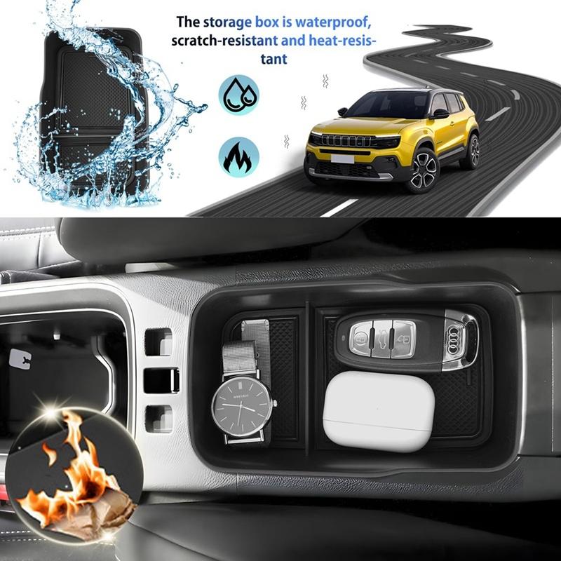Centre Console Organiser Armrest Storage Box Tray For Jeep Avenger EV 2023 2024 Glove Box Interior Accessories