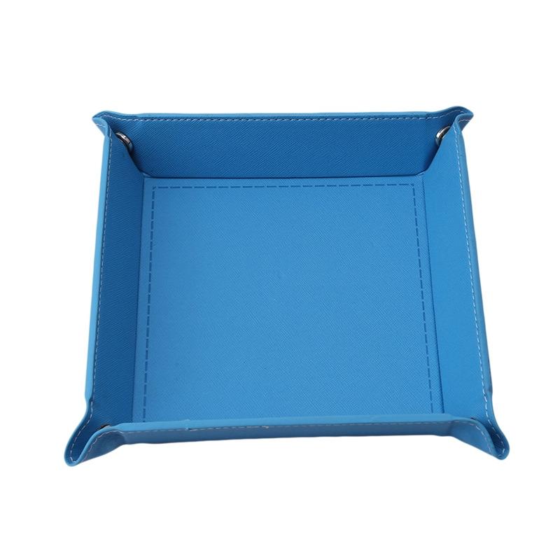 High Quality Leather Folding Hexagon Dice Tray Purple Dice Box For RPG DnD Games Dice Storage Collapsible Phone Key Coin Storage