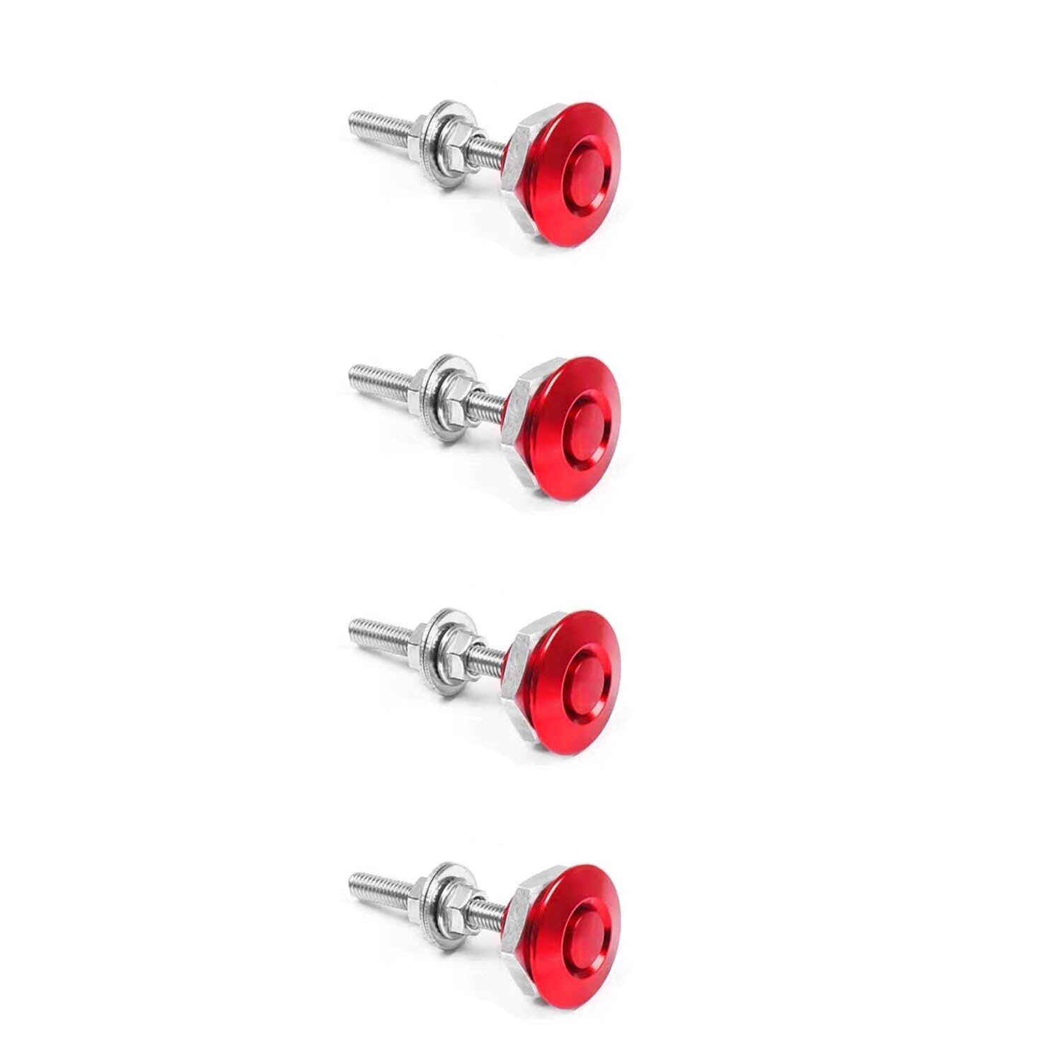 

Bonpin Quick Fastener Push Button Hood Pin for Car 4 Piece Set (Red) красный