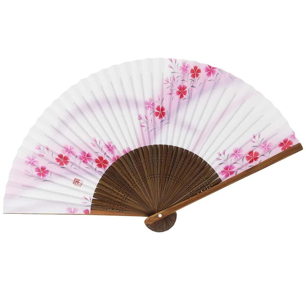 Chinese Medium Nadeshiko Women's Fan, Scented, Wood, Carving,