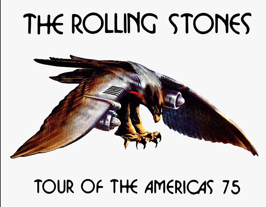 VTG 70s The Rolling Stones Eagle Tour Of The Americas 1975 Tričko, velikost S-4XL