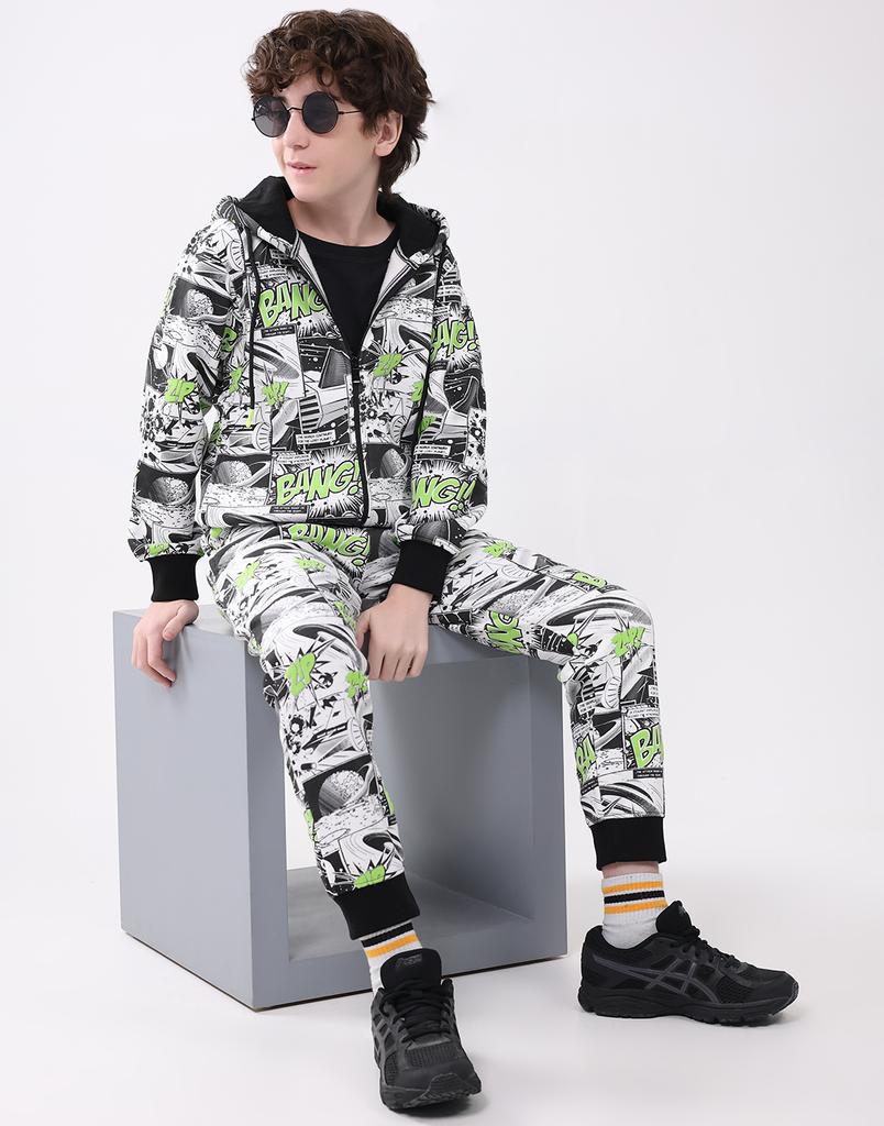Monte Carlo Boys Hooded Neck Full Sleeve Tracksuit