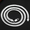 S925 Sterling Silver Gold/Solid Silver 8/16/18/20/22/24 Inch Side Chain Necklace for Women Man Fashion Jewelry Gifts