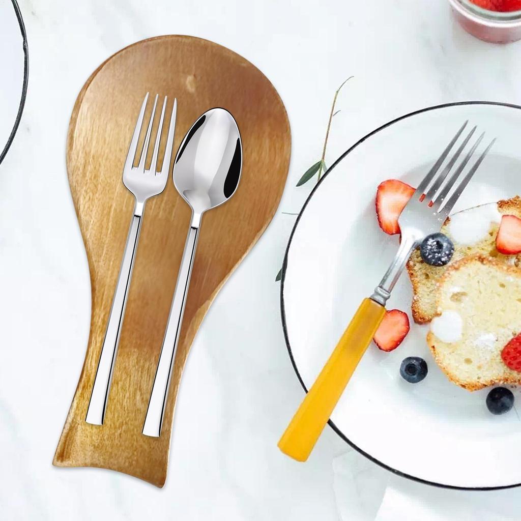 Wooden Spoon Holder Stove Spoon Rest Farmhouse Utensil Holder Kitchen Counter Decor For Cooking Restaurant Buffet Barbecue