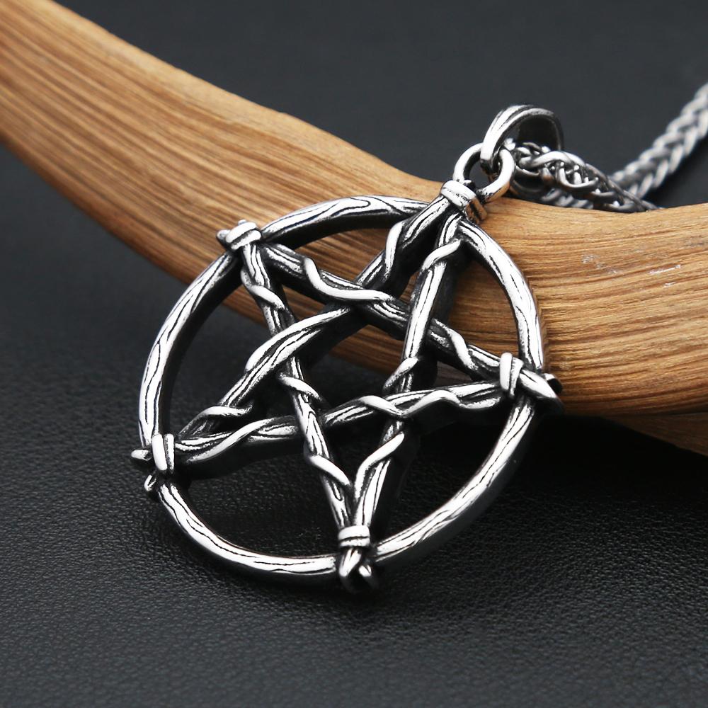 Vintage Stainless Steel Star of David Pendant For Men Punk Hip Hop Simple Pentagram Necklace Jewelry Gifts Dropshipping