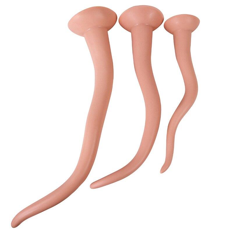 Silikonový anální kolík ocasní anální dilatátor Sexuální hračky pro dospělé Big Dildo s Sucker Fisting Realistický penis Gay BDSM Pegging Slave