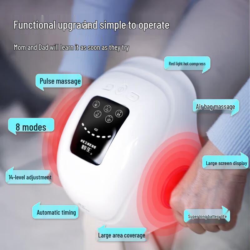 HEZHENG Portable Knee Massager with Heat and Air Compression