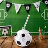 Borraccia da Calcio con Cannuccia, Tazza di Plastica a Forma di Pallone da Calcio da 500 ml, Bicchiere Termico per Bevande Sportive con Coperchio per il Giorno della Partita, Regalo per tifosi
