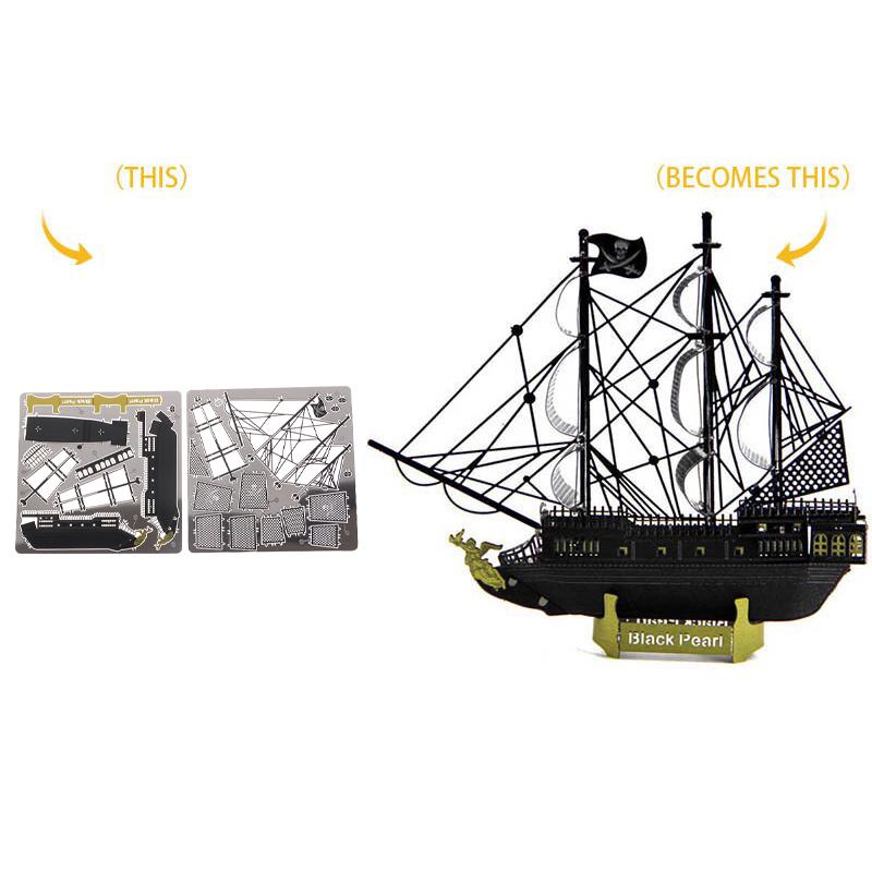 

Черная Жемчужина 3D Металлический Пазл Модель Строительные Наборы Черная Жемчужина Сделай Сам Собери Пазл Игрушка Рождественские Подарки на День Рождения для Взрослых