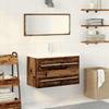 Washbasin Cabinet with Drawers Rustic Wood Look 80 X 38.5 X 48 Cm
