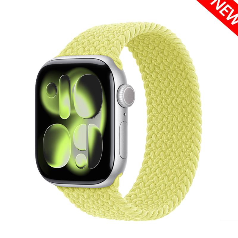 Straps For Apple Watch Bands 44mm 45mm 40mm 41mm 49mm 46mm 42mm Braided Solo Loop Correa Bracelet Iwatch Series 11 10 9 7 8 SE 6