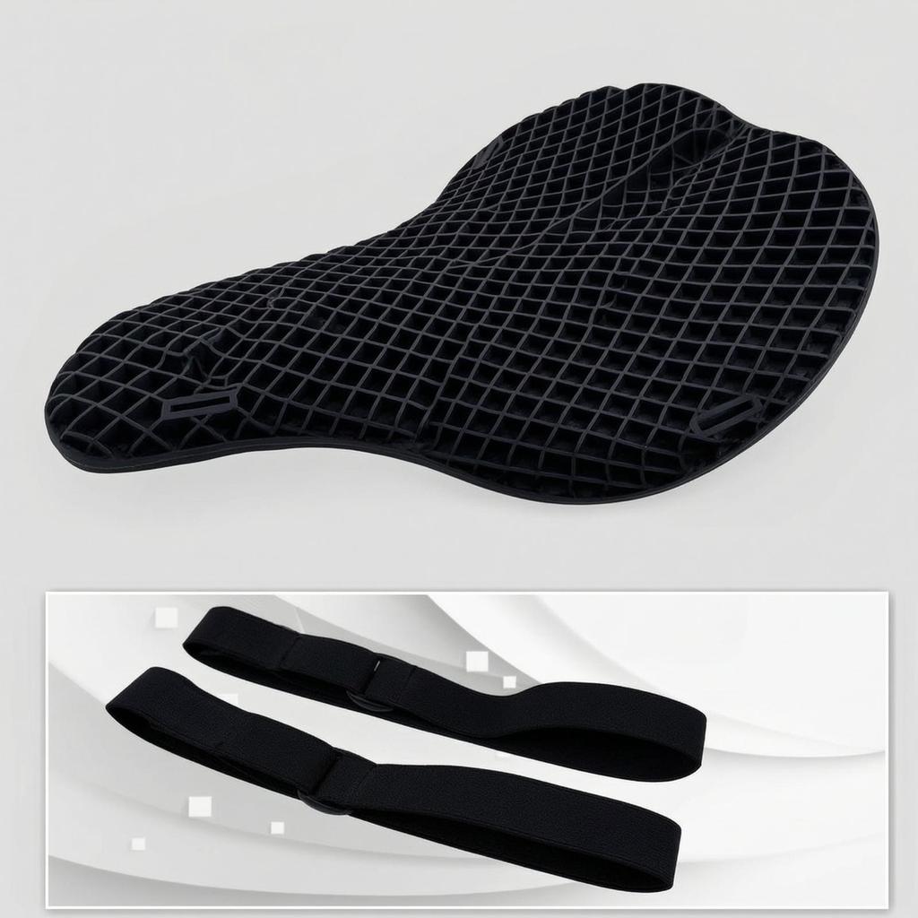 Motorcycle Cushioned Seat Pad Cushion Honeycomb Contoured for Motorcyclists