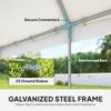 6 x 4 m Party Tent, Heavy Duty Gazebo Canopy with Windows, Outdoor Party Wedding Tent with 4 Removable Sidewalls