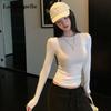 La Chapelle Women's Slim-Fit Long Sleeve Round Neck Base Layer Top