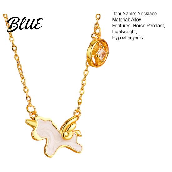 Flying Horse Necklace Oil Dripping Pendant Lightweight Hypoallergenic 2026 New