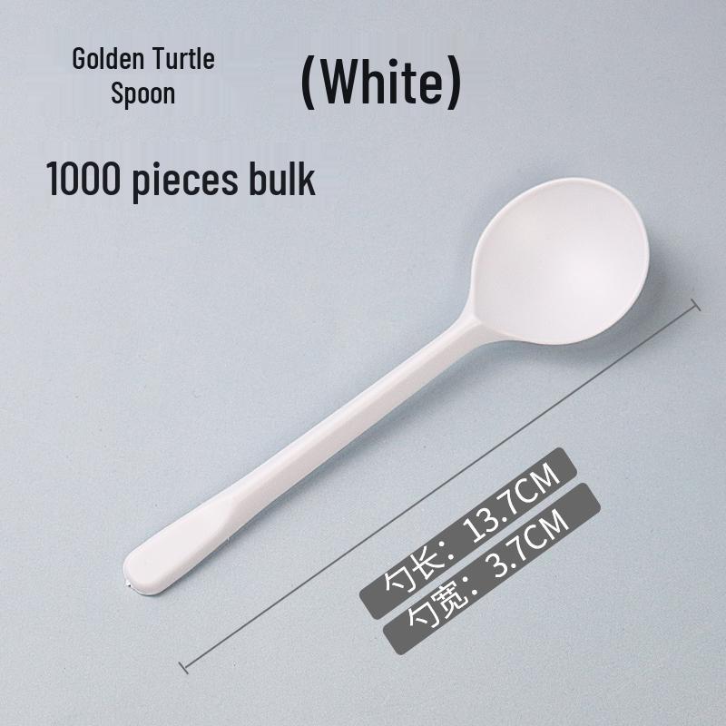 Individually Wrapped Thickened Plastic Disposable Soup & Dessert Spoon