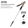 Ultra-Light Aluminum Alloy Cork Handle Shock-Absorbing Three-Section Hiking Poles