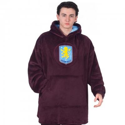 Aston Villa FC Unisex Adult Crest Oversized Hoodie Blanket