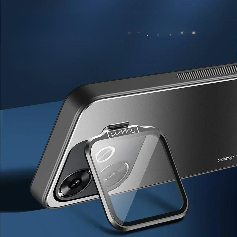 Für Realme NEO 7 Hülle Metallobjektiv-Kamerahalterabdeckung für Realme NEO7 GT 6T GT6 T NEO6 SE Stoßfestes, mattes Schützendes Kickstand-Case