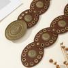 Women's Retro Oval Patchwork Belt Bohemian Western Cowboy Style Accessory