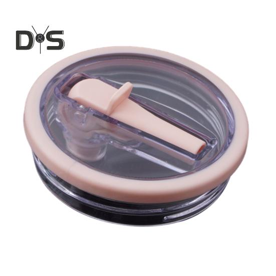 

40 унцій Стакан із перекидною кришкою з соломинкою, змінна герметична, захищена від бризок кришка для чашки, багаторазова скляна кришка, що не містить бісфенолу А, зі складною соломинкою 40oz рожевий