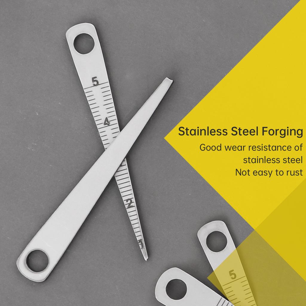 7 Pcs Stainless Steel Feeler Gauge Set 0.1-20mm Clearance Ruler for Cylindrical Bore Taper Welding Hole Inspection Tool