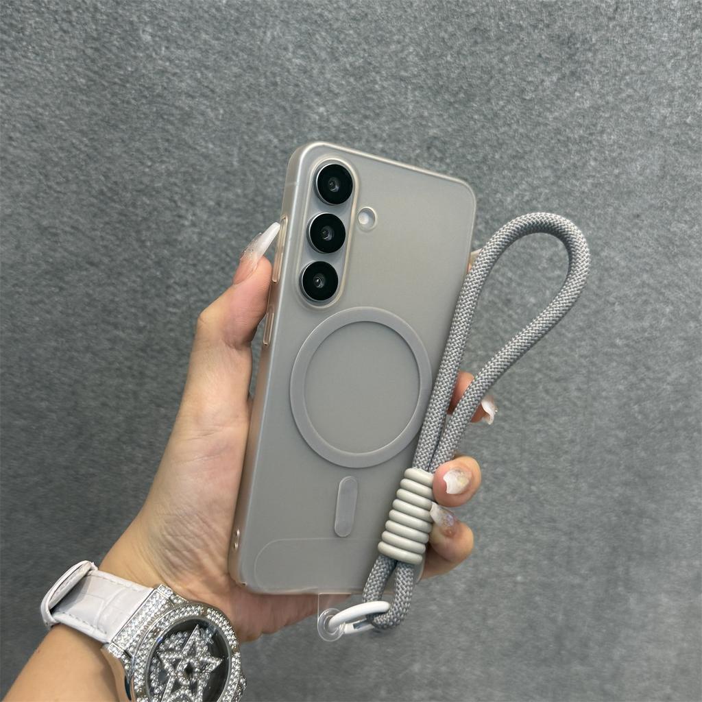 Matte for Magsafe Hard PC Lanyard Case for Samsung Galaxy S26 S25 S24 Ultra S22 S23 Plus S21 FE A56 A55 A16 A35 Magnetic Cover